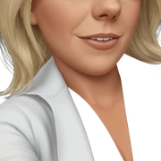 blonde girl in white shirt sticker