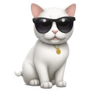 Cat with sunglasses sticker