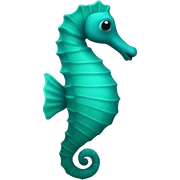 Teal seahorse  sticker