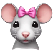 Rat with Pink Bow on Head sticker