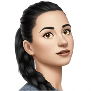 serene girl with ponytail sticker