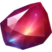 red iridescent nebula crystal shard sticker