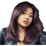 girl in leather jacket sticker