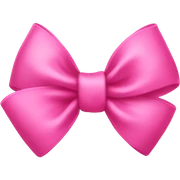 Pink bow sticker