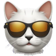 Cat with sunglasses sticker
