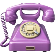 Mauve retro telephone sticker