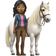 Girl with a horse sticker