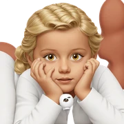 blonde girl gazing at viewer sticker