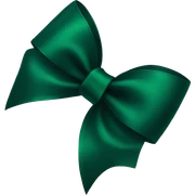 Dark green bow sticker