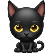 black cat gamer sticker