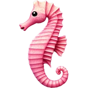 Pink light sea horse sticker