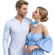 happy couple in love sticker