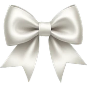 white satin bow sticker