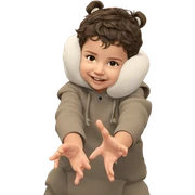 smiling child looking at viewer sticker