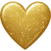 glittery heart sticker