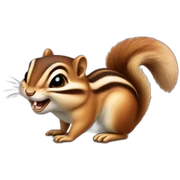 chipmunk is chewing sticker