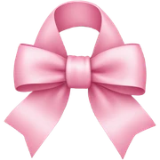 light pink ribbon bow sticker