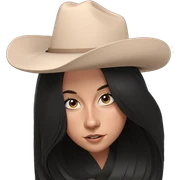 cowgirl with black hair portrait sticker