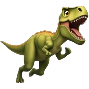 Running from dinosaur sticker