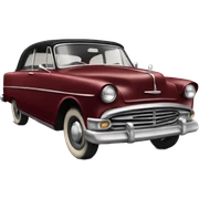 Dark red vintage car  sticker