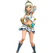 smiling girl with treasure chest sticker