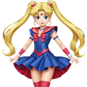 Sailor Moon doing a dramatic transformation  sticker
