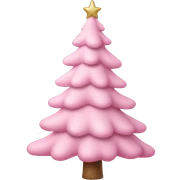 pastel pink christmas tree sticker