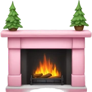 Winter Pink FirePlace sticker