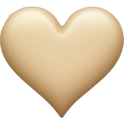 Beige heart sticker