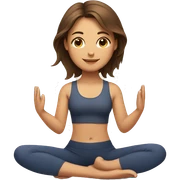 Girl with brown hair doing yoga sticker