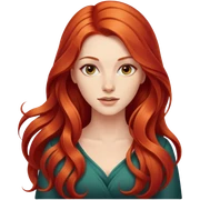 beautiful woman with long flowing red hair sticker