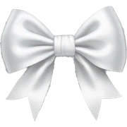white satin bow sticker