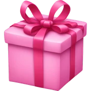 Pink heart present sticker