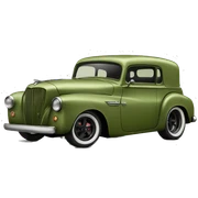 hot rods olive green  sticker