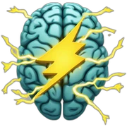 Brain with yellow lightning bolt sticker