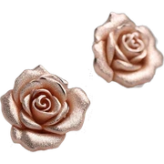 Realistic rose gold earrings sparkling sticker