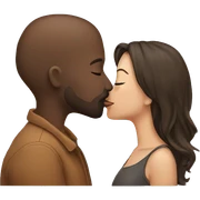couple kissing sticker