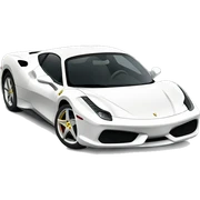 White ferrari sticker