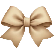 Beige bow sticker