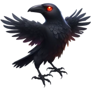 demon crow sticker