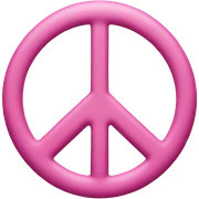 pink peace sticker