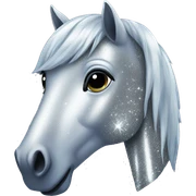 silver sparkly horse sticker
