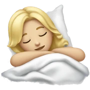Blonde girl sleeping  sticker