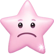pale pink star sparkle sticker