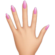 uñas rosa sticker