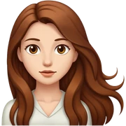 A woman with brown long hair sticker
