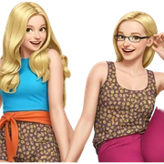 smiling girls with blonde hair sticker