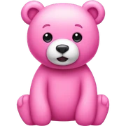 Pink bear sticker