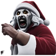santa skull horror vibe sticker