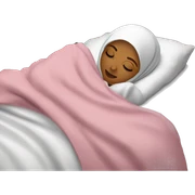 Hijabi-woman-sleeping-inside-bed sticker